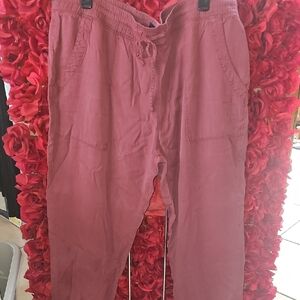 GAP Women's Wine Relaxed Fit Jogger Style Casual Pants Size Xlarge